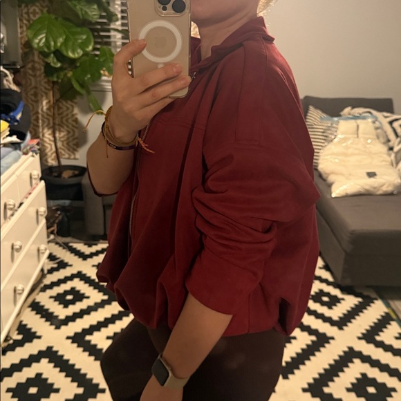 Zara Women's suede Bomber Jacket - Picture 11 of 11